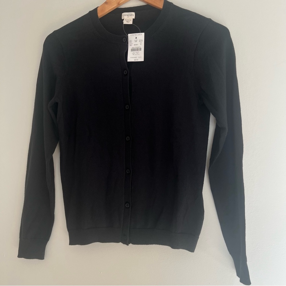 Crewcuts Black Cardigan Girl’s Size XL 12-14 New with Tags